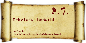 Mrkvicza Teobald névjegykártya